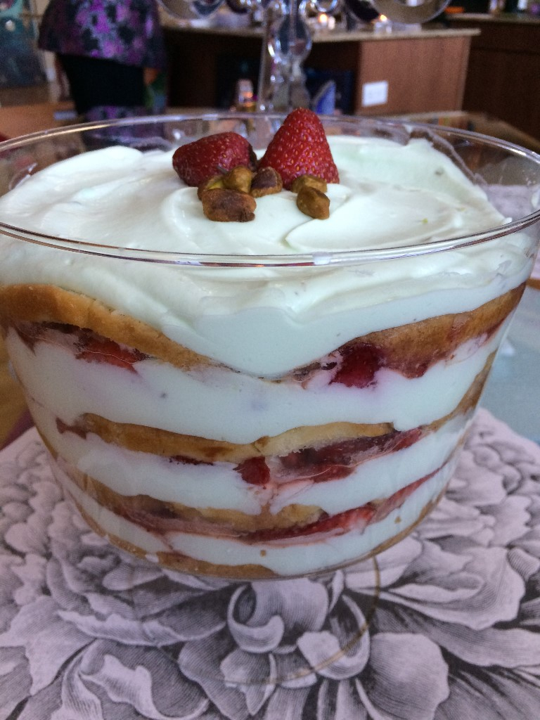 Strawberry Pistachio Trifle